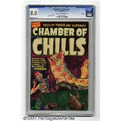 Chamber of Chills #16 File Copy (Harvey, 1953) CGC VF 8.0 Cream to off-white pages.