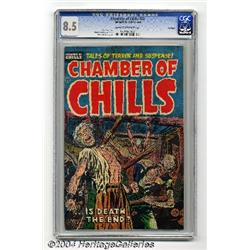 Chamber of Chills #22 File Copy (Harvey, 1954) CGC VF+ 8.5 Cream to off-white pages.
