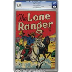 Four Color #118 The Lone Ranger - File Copy (Dell, 1946) CGC VF/NM 9.0 Cream to off-white pages.