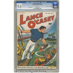 Lance O'Casey #3 Mile High pedigree (Fawcett, 1946) CGC NM+ 9.6 White pages.