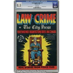 Law Against Crime #1 (Essenkay Publishing, 1948) CGC VF+ 8.5 White pages.