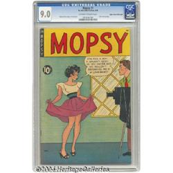 Mopsy #1 Mile High pedigree (St. John, 1948) CGC VF/NM 9.0 Off-white to white pages.