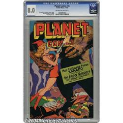Planet Comics #45 (Fiction House, 1946) CGC VF 8.0 Off-white to white pages.