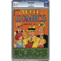 Super Comics #4 (Dell, 1938) CGC VF+ 8.5 Off-white pages.