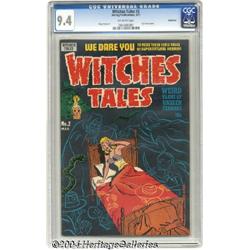 Witches Tales #2 Bethlehem pedigree (Harvey, 1951) CGC NM 9.4 Off-white pages.