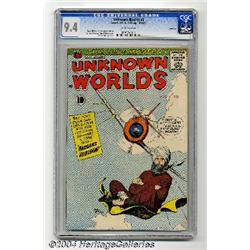 Unknown Worlds #3 Bethlehem pedigree (ACG, 1960) CGC NM 9.4 Off-white pages.