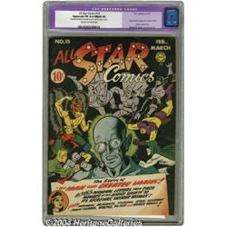 All Star Comics #15 (DC, 1943) CGC Apparent FN 6.0 Slight (A) Cream to off-white pages.