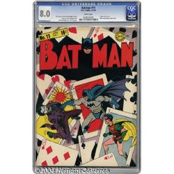 Batman #11 (DC, 1942) CGC VF 8.0 White pages.