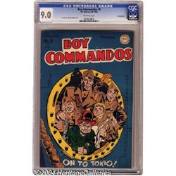 Boy Commandos #8 Pennsylvania pedigree (DC, 1944) CGC VF/NM 9.0 Off-white pages.