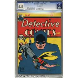 Detective Comics #42 (DC, 1940) CGC FN+ 6.5 Off-white pages.