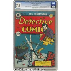 Detective Comics #76 Crowley pedigree (DC, 1943) CGC VF- 7.5 Off-white to white pages.