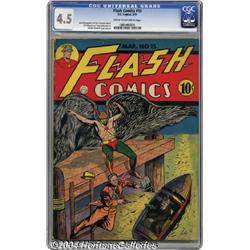 Flash Comics #15 (DC, 1941) CGC VG+ 4.5 Cream to off-white pages.