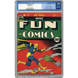 More Fun Comics #71 (DC, 1941) CGC VF/NM 9.0 Off-white to white pages.