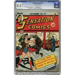 Sensation Comics #23 (DC, 1943) CGC VF+ 8.5 Off-white to white pages.