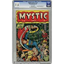 Mystic Comics V2#3 (Timely, 1944) CGC VF- 7.5 Off-white pages.
