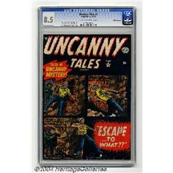 Uncanny Tales #3 White Mountain pedigree (Atlas, 1952) CGC VF+ 8.5 Off-white to white pages.
