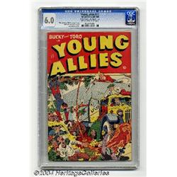 Young Allies Comics #17 (Timely, 1945) CGC FN 6.0 Off-white to white pages.