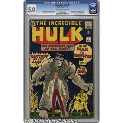 The Incredible Hulk #1 (Marvel, 1962) CGC VG/FN 5.0 Cream to off-white pages.
