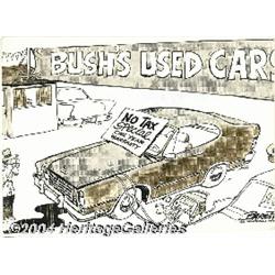 Jerry Barnett - Editorial Cartoon Original Art (Indianapolis News, ca. 1991).