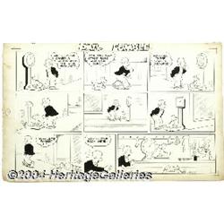 Ernie Bushmiller - Phil Fumble Sunday Comic Strip Original Art, dated 1-16-38 (United Feature Syndic