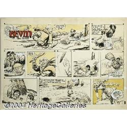 Kreigh Collins - Kevin the Bold Sunday Comic Strip Original Art, dated 11-4-62 (N.E.A., 1962).