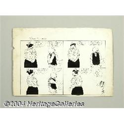 Thomas A. Dorgan - Silk Hat Harry's Divorce Suit Daily Comic Strip Original Art, dated 3-10-19 (King