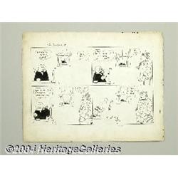 Thomas A. Dorgan - Silk Hat Harry's Divorce Suit Daily Comic Strip Original Art, dated 1-31-20 (King
