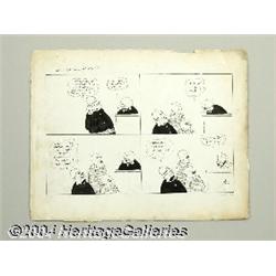 Thomas A. Dorgan - Silk Hat Harry's Divorce Suit Daily Comic Strip Original Art, dated 12-30-19 (Kin