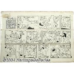 Ralph Heimdahl - Bugs Bunny Sunday Comic Strip Original Art, dated 5-21-61 (Warner Brothers, 1961).