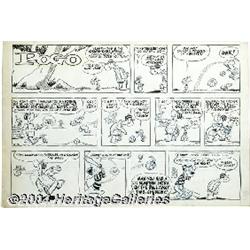 Walt Kelly - Pogo Sunday Comic Strip Original Art, dated 3-3-63 (Hall Syndicate, 1963).