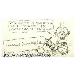 Fredrick Burr Opper - Happy Hooligan Sketch Original Art (undated).