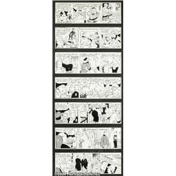 Jim Scancarelli - Gasoline Alley Daily Comic Strip Group of 7, dated 2-20 through 2-27-89 Original A