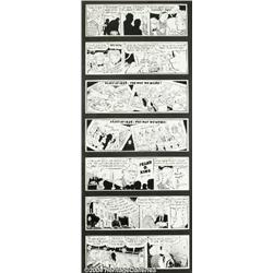 Jim Scancarelli - Gasoline Alley Daily Comic Strip Group of 7 Original Art (Tribune Media, 1989).