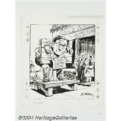 David Seavey - Editorial Cartoon Original Art (USA Today, 1989).