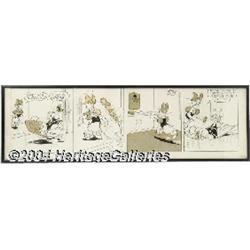 Al Taliaferro - Donald Duck Daily Comic Strip Original Art, dated 4-10-56 (King Features Syndicate, 