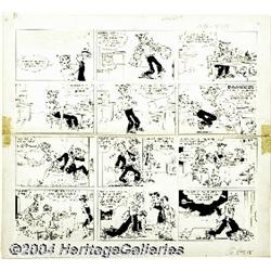 Chic Young Studios - Blondie Sunday Comic Strip Original Art, dated 1-2-65 (King Features Syndicate,