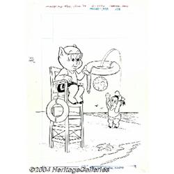 Pete Alvarado (attributed) - Porky Pig #90 Cover Original Art (Gold Key, 1979).