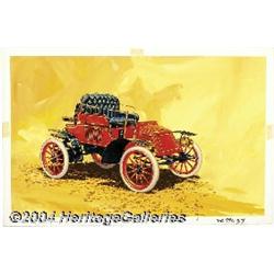 John Amendola - "1903 Rambler, Model E Touring Car" Aurora Model Kit Box Original Artwork (Aurora, 1
