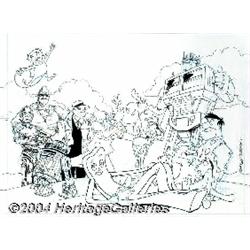 Jeff Maka Berghart - Comic Characters Advertisement Original Art (Blackthorne, 1987).