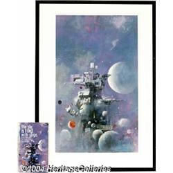 John C. Berkey (attributed) - The Sky is Filled With Ships Cover Original Art (Ballantine, 1969).