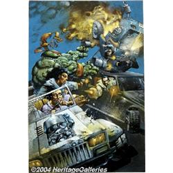 Simon Bisley and Kevin Eastman - Bodycount #2 Cover Original Art (Image, 1996).