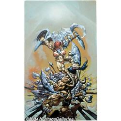 Kevin Eastman and Simon Bisley - Melting Pot Splash Page Original Art (Kitchen Sink, 1994)