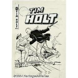Frank Bolle - Tim Holt #32 Cover Original Art (Magazine Enterprises, 1952).