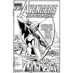 June Brigman and Roy Richardson - Avengers Spotlight #21 Cover Original Art (Marvel, 1989).