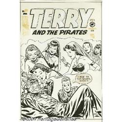 Milton Caniff (attributed) - Terry and the Pirates #21 Cover Original Art (Harvey, 1950).