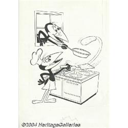 Frank Carin - New Terrytoons #24 Heckle and Jeckle Cover Original Art (Gold Key, 1974).