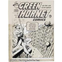 Arturo Cazeneuve - Green Hornet #12 Cover Original Art (Harvey, 1943).
