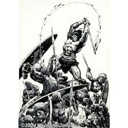 Ernie Chan - Savage Sword of Conan #45 Inside Front Cover Original Art (Marvel, 1979).