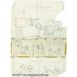 Del Connell - Walt Disney's Comics and Stories #337 Donald Duck Story Preliminary Pages Original Art