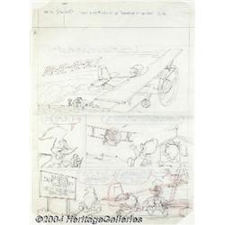 Del Connell (attributed) - Woody Woodpecker #104 Story Preliminary Original Art (Gold Key, 1968).